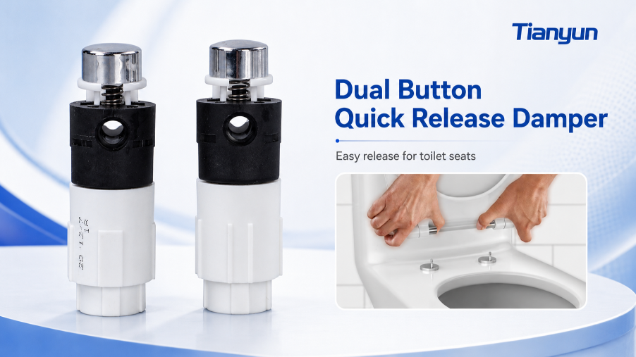 Dual Button Quick Release Soft Close Damper for PP and UF Toilet Seat Manufacturers