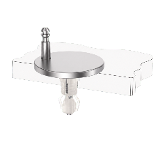 Adjustable Push-Button Quick-Release Toilet Seat Mounting Kit with Nylon Expansion Top Fixings
