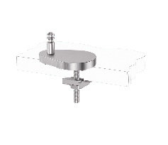 Push-Button Quick-Release Toilet Seat Top Fixing Kit with Adjustable Teardrop Base and Wedge Top Lock