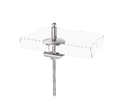 Push-Button Quick-Release Toilet Seat Mounting Kit with Fixed Base and Slot Top Lock