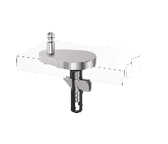 Adjustable Push-Button Quick-Release Toilet Seat Kit with Teardrop Base and M5 Lift-Off Top Fixing
