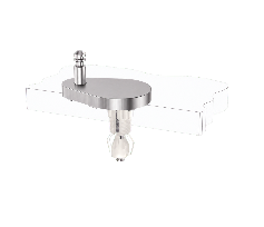 Adjustable Teardrop Push-Button Quick-Release Toilet Seat Kit with Nylon Expansion Top Fixings
