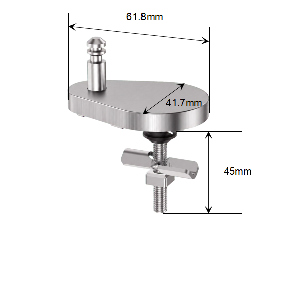 Top Fix Quick Release Toilet Seat Hinge Base Adjustable Teardrop Mount with Special Lock dimensions