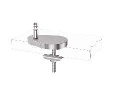 Quick Release Toilet Seat Hinge Base Adjustable Teardrop Top Fix Mount with Slot Lock