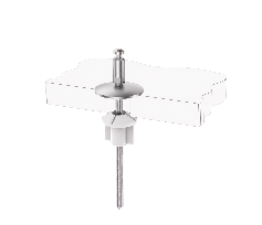 Push Button Quick Release Toilet Seat Fixing Kit with Fixed Base and Plastic Nut