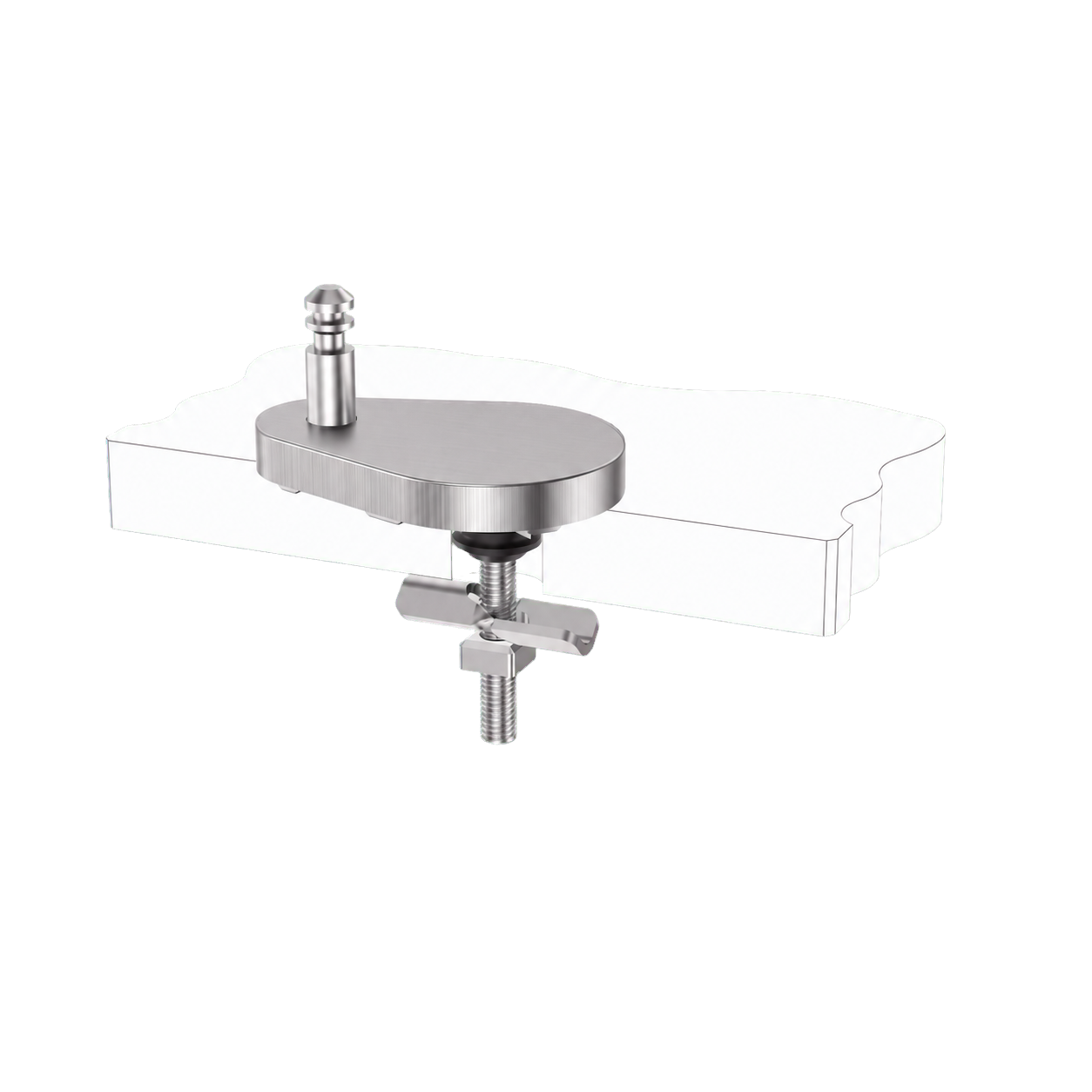 Top Fix Quick Release Toilet Seat Hinge Base Adjustable Teardrop Mount with Special Lock product view