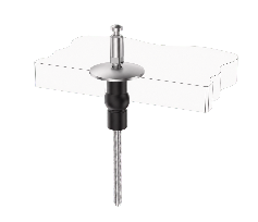 Push Button Quick Release Toilet Seat Kit with Fixed Base and Rubber Expansion Top Fixing