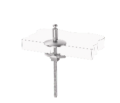 Push Button Quick Release Toilet Seat Mounting Kit with Fixed Base and Boat-Type Top Lock