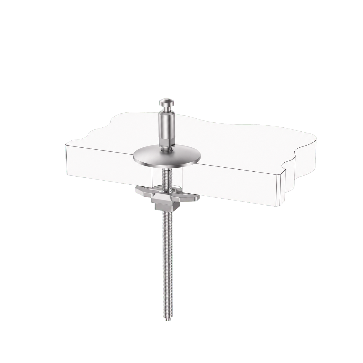 Push Button Quick Release Toilet Seat Mounting Kit with Fixed Base and Boat-Type Top Lock product view