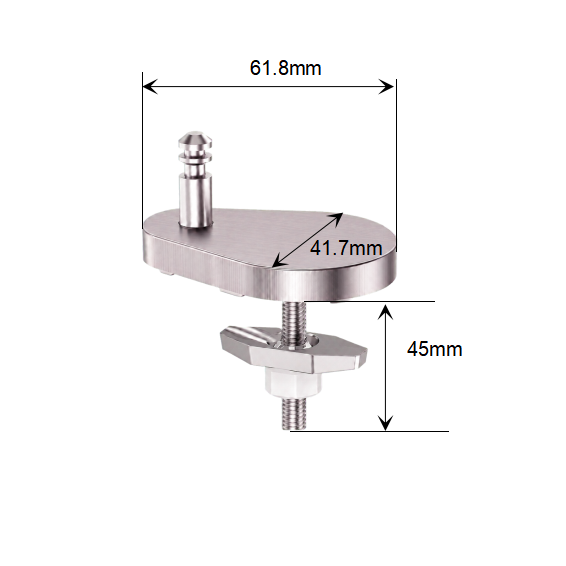 Adjustable Quick Release Top Fix Toilet Seat Hinge with Teardrop Base and Boat Type Lock dimensions
