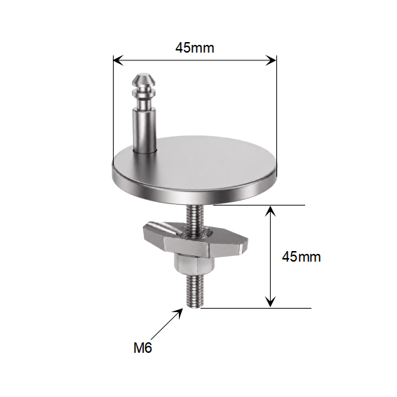 Adjustable Push Button Quick Release Toilet Seat Top Fixing Kit with Boat Type Lock dimensions