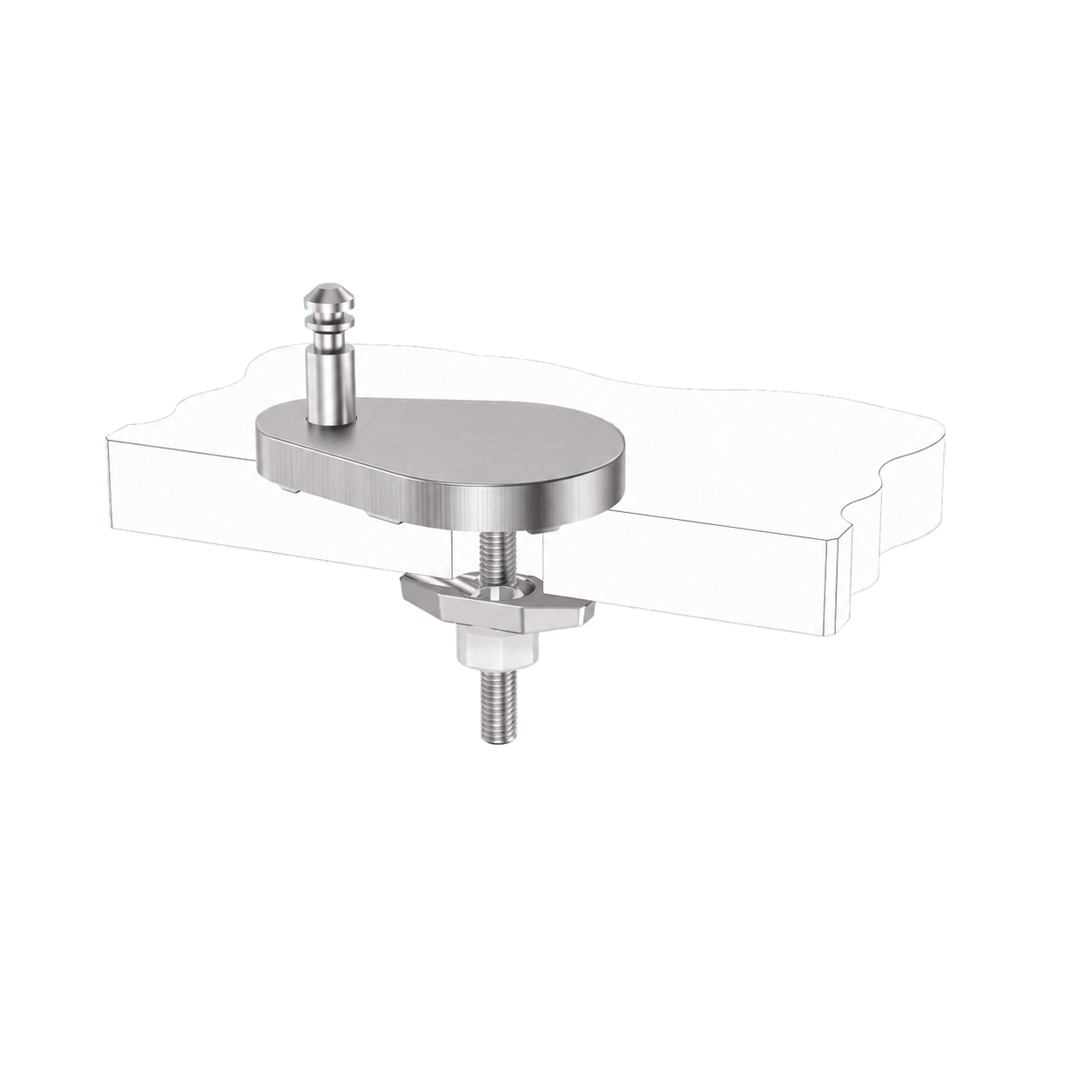 Adjustable Quick Release Top Fix Toilet Seat Hinge with Teardrop Base and Boat Type Lock product view