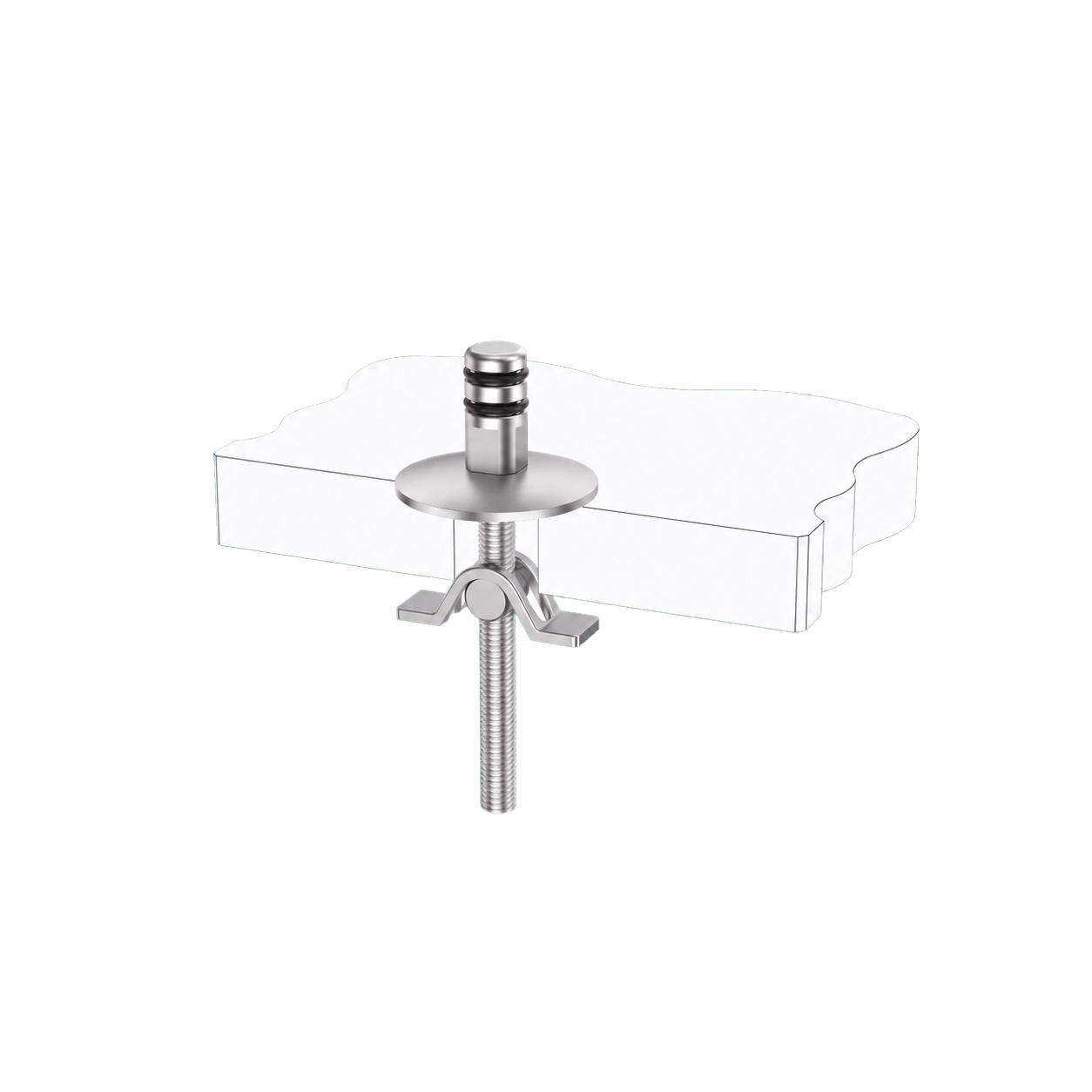 Lift-Off Quick-Release Toilet Seat Mounting Kit with Fixed Base and Arch-Type Top Lock product view