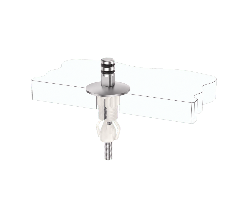 Quick-Release Toilet Seat Top Fixing Kit with Fixed Keyless Pull-Out Base and Nylon Expansion Lock