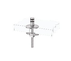 Quick-Release Toilet Seat Top Fixing Kit with Fixed Lift-Off Base and Boat-Type Lock