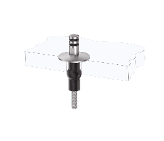 Quick-Release Toilet Seat Top Fixing Kit with Fixed Pull-Out Base and Rubber Expansion Plugs