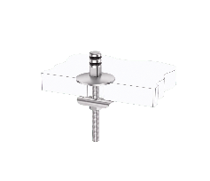 Quick-Release Toilet Seat Top Fixing Kit with Fixed Pull-Out Base and Slot Top Lock