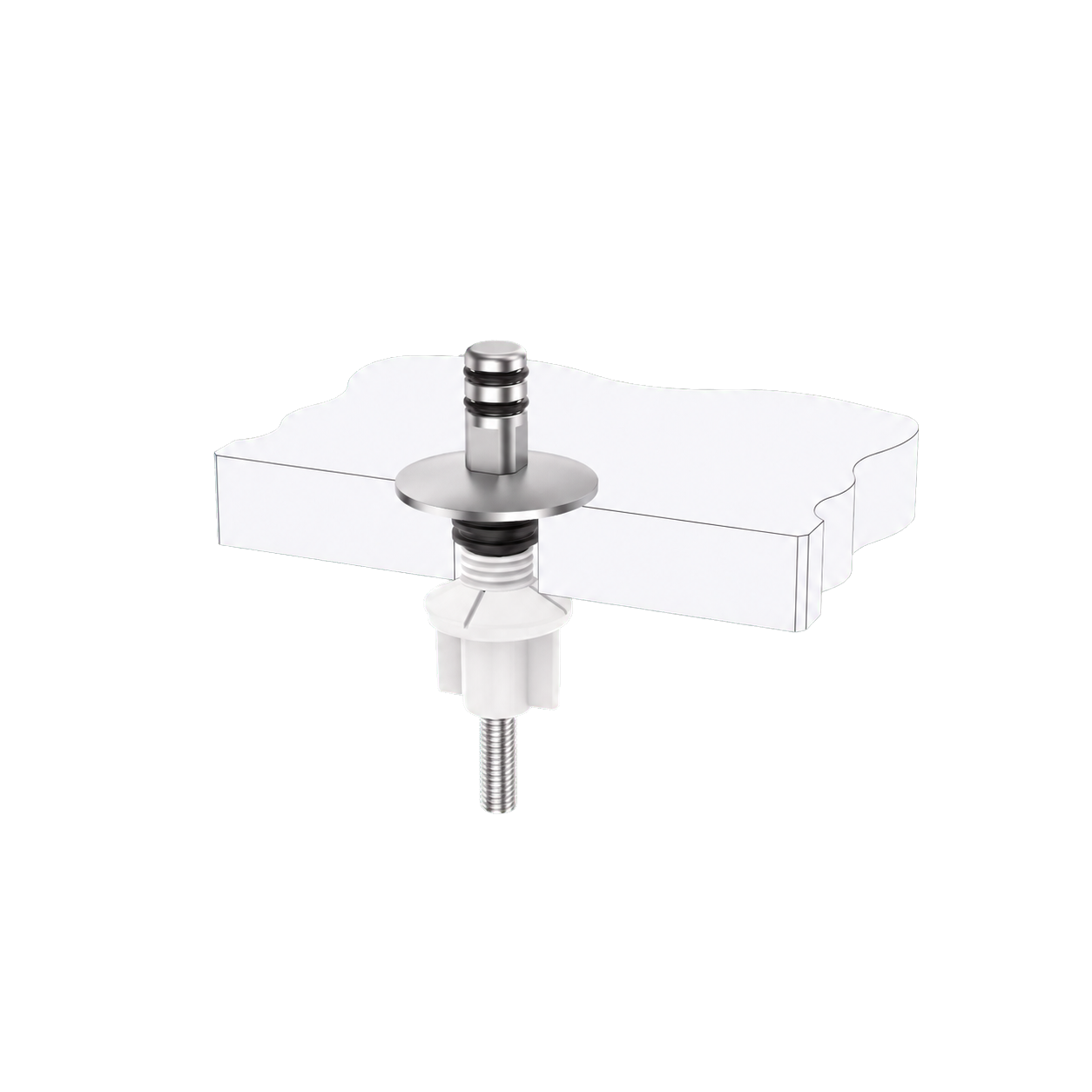 Quick-Release Toilet Seat Hinge Kit with Fixed Pull-Out Base and M6 Plastic Nut Bottom Fixing product view