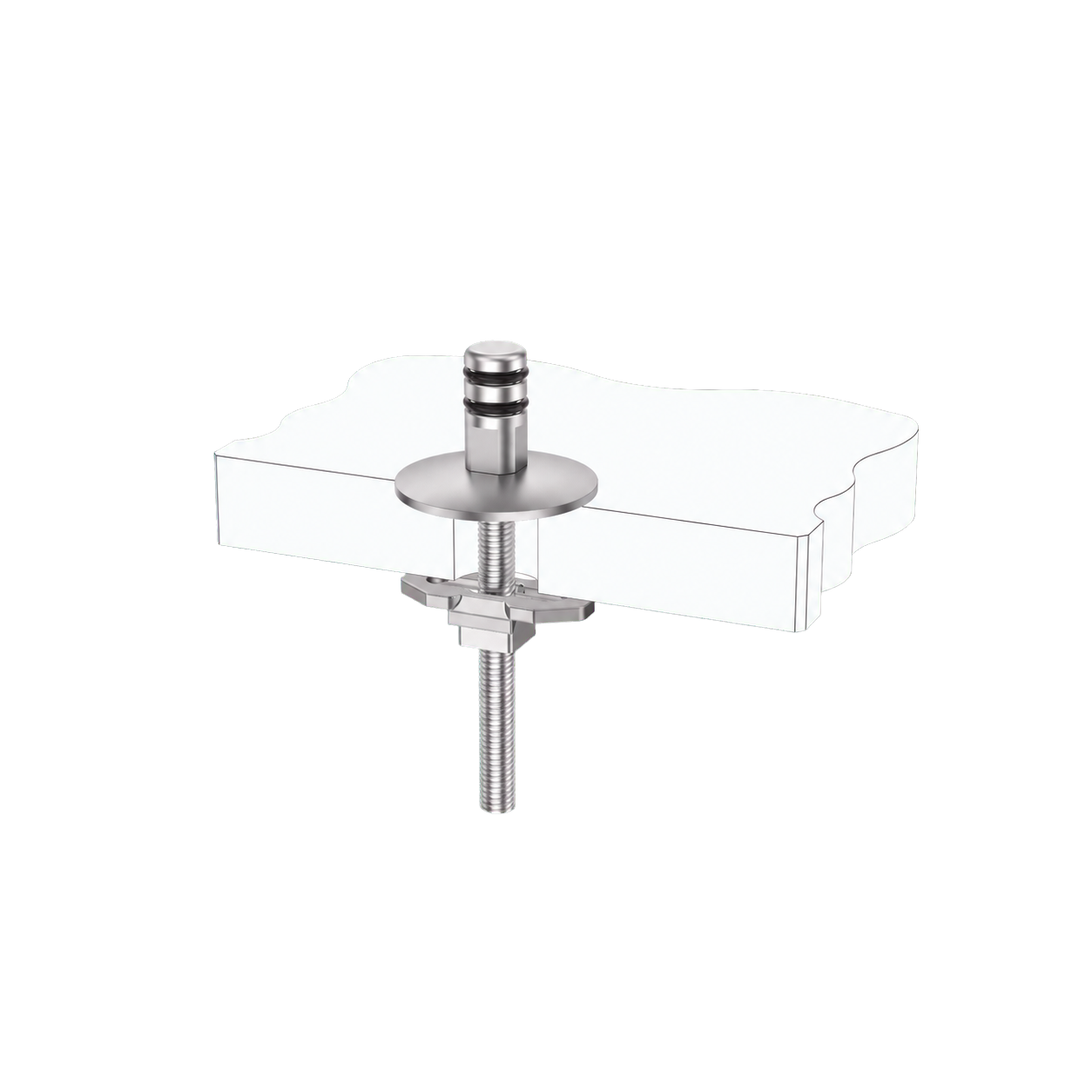 Quick-Release Toilet Seat Top Fixing Kit with Fixed Lift-Off Base and Boat-Type Lock product view
