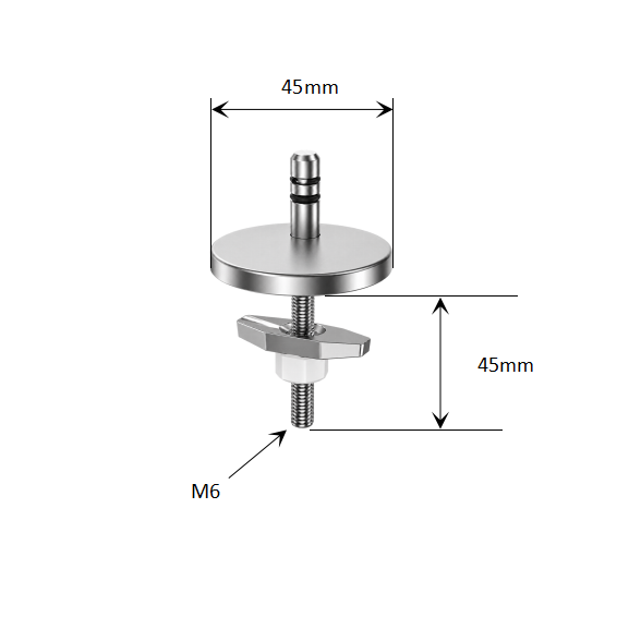 Adjustable Quick-Release Toilet Seat Mounting Kit with Pull-Out Base and Boat-Type Top Lock dimensions