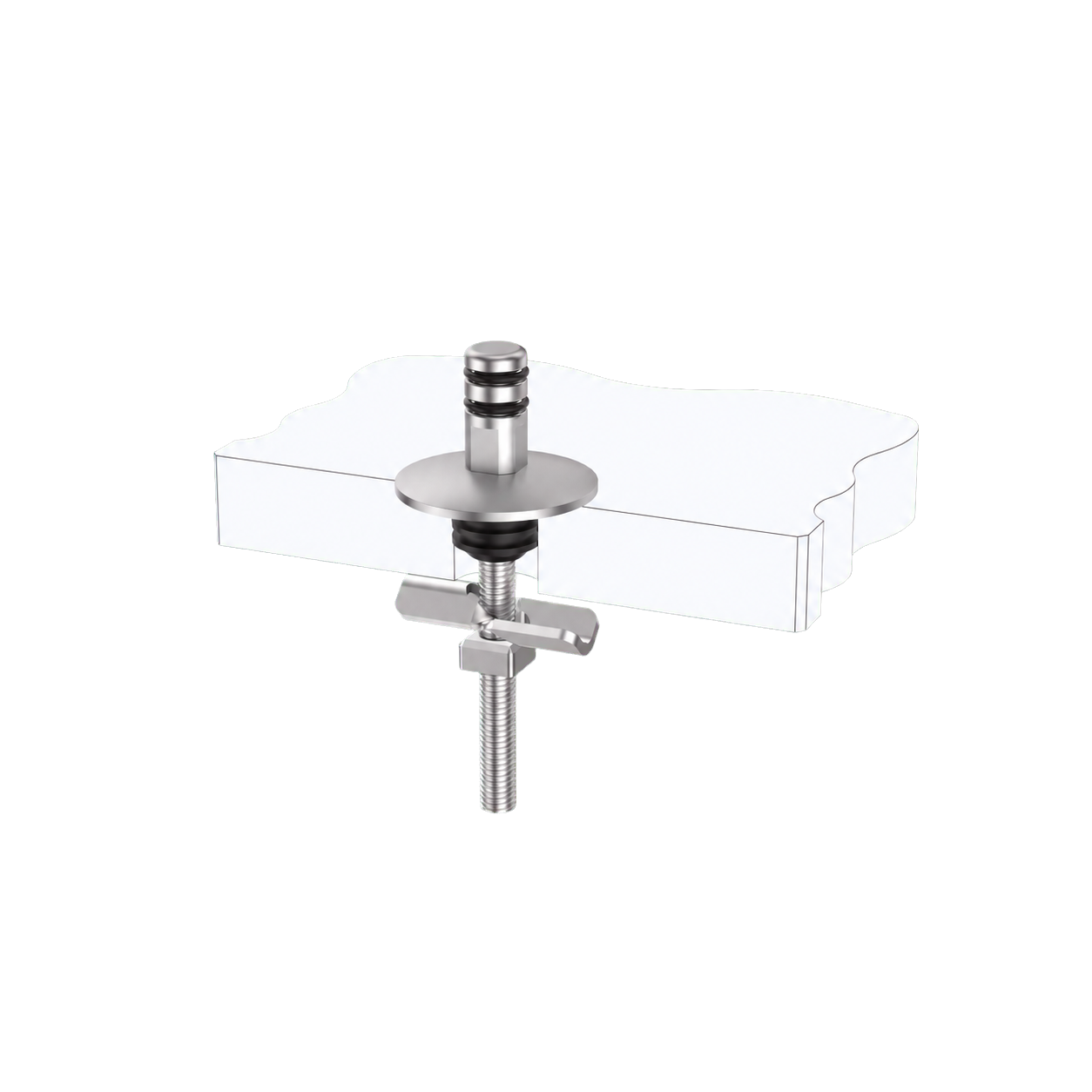Quick-Release Toilet Seat Top Fixing Kit with Fixed Pull-Out Base and Special Lock product view