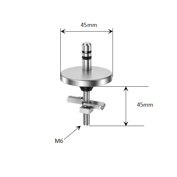 Adjustable Quick-Release Toilet Seat Top Fixing Kit with Pull-Out Base and Special-Shaped Lock dimensions