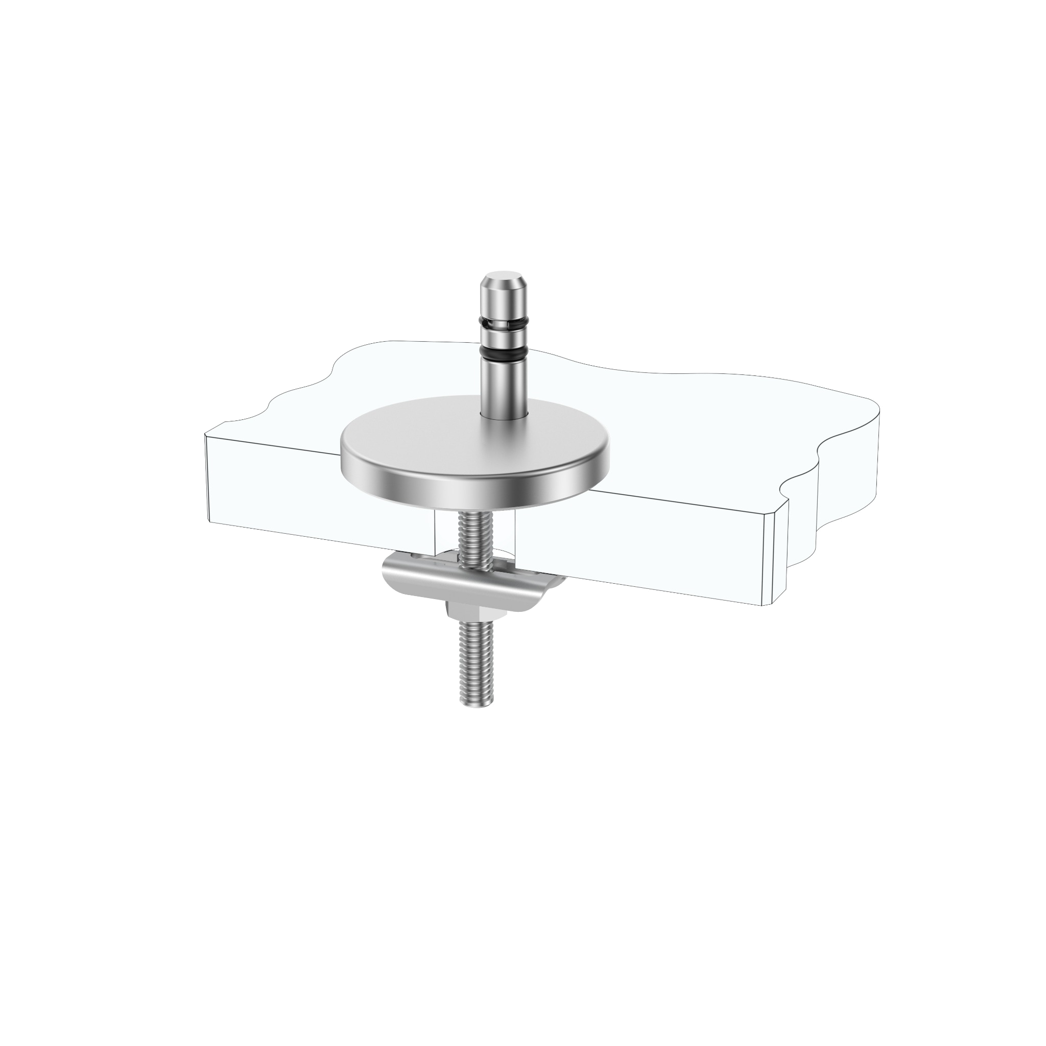 Adjustable Quick-Release Toilet Seat Hinge Assembly with Pull-Out Base and Slot Top Lock product view