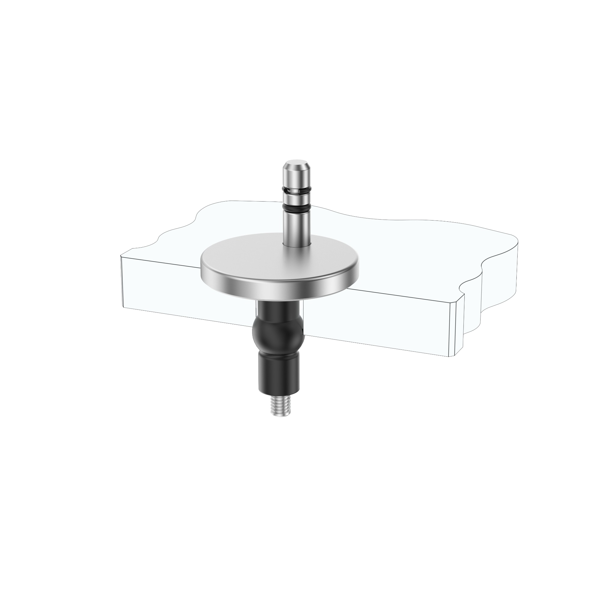 Adjustable Quick-Release Toilet Seat Hinge Kit with Pull-Out Base and Rubber Expansion Top Fixings product view