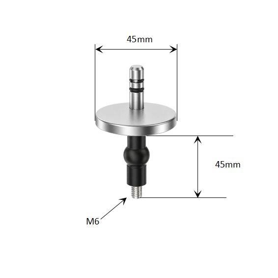 Adjustable Quick-Release Toilet Seat Hinge Kit with Pull-Out Base and Rubber Expansion Top Fixings dimensions