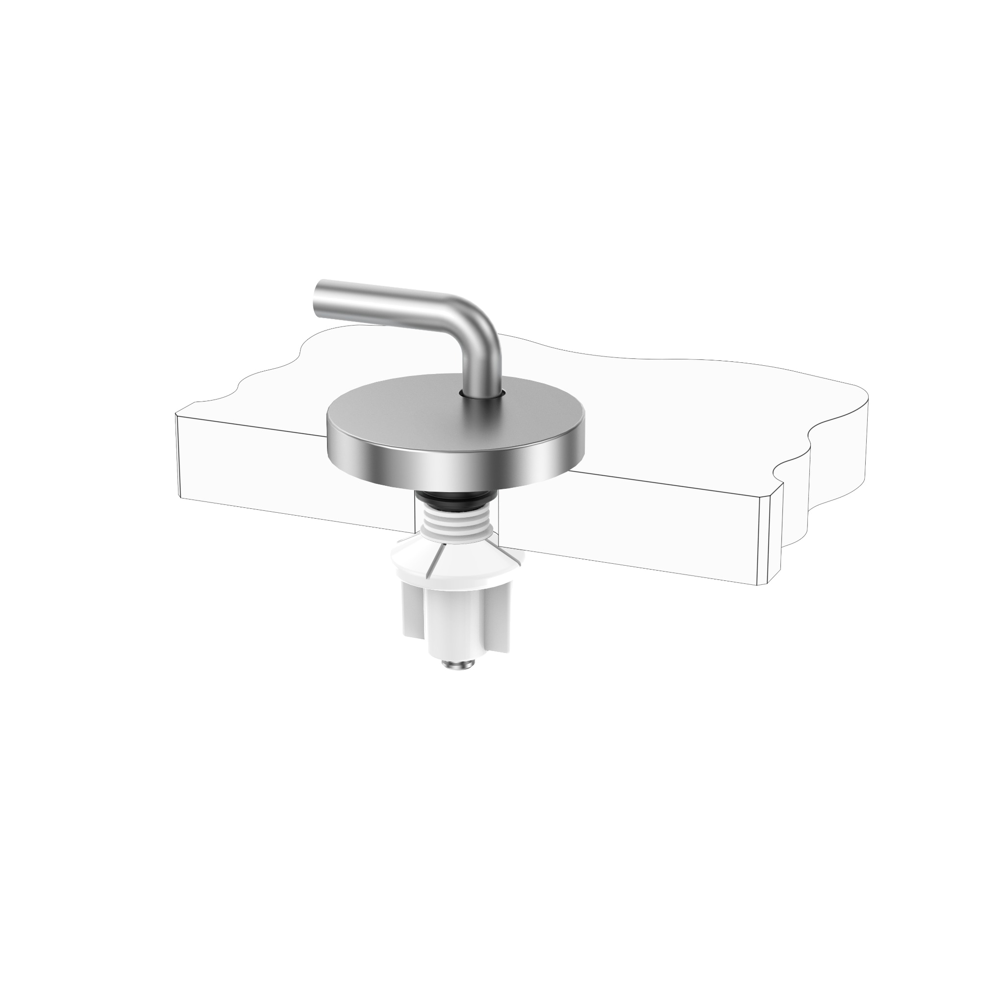 Adjustable Toilet Seat Hinge Mounting System with Plastic Bottom-Fixing Nut for Traditional WC Seats product view