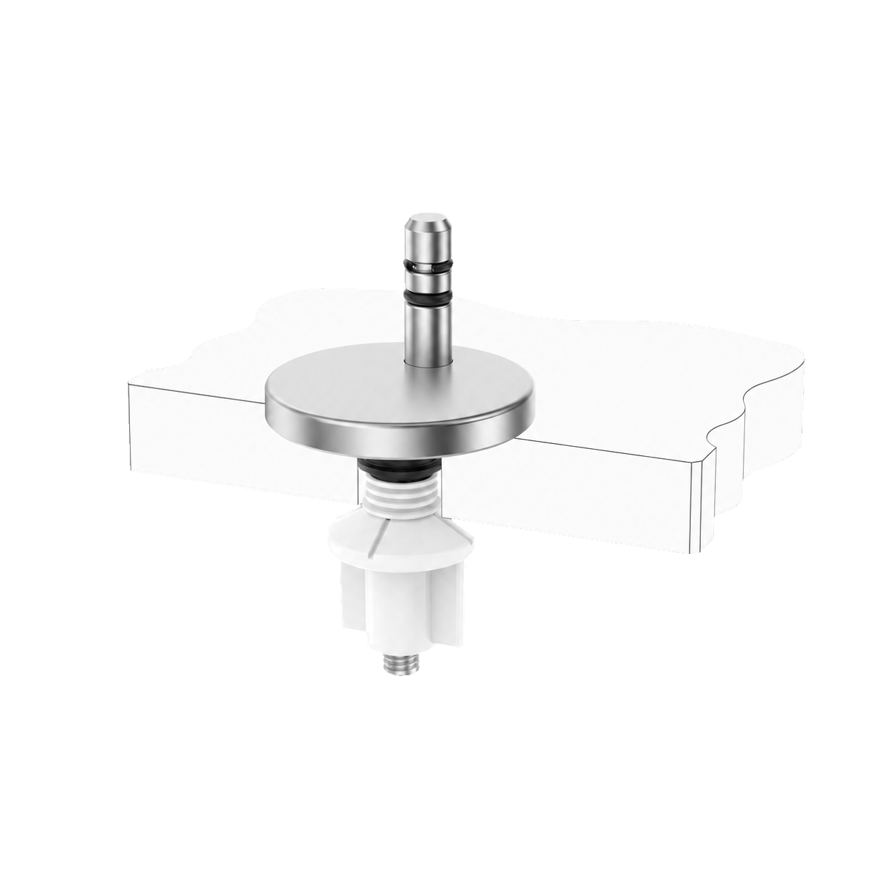 Adjustable Quick-Release Toilet Seat Mounting Kit with Keyless Pull-Out Base and M6 Plastic Nut product view
