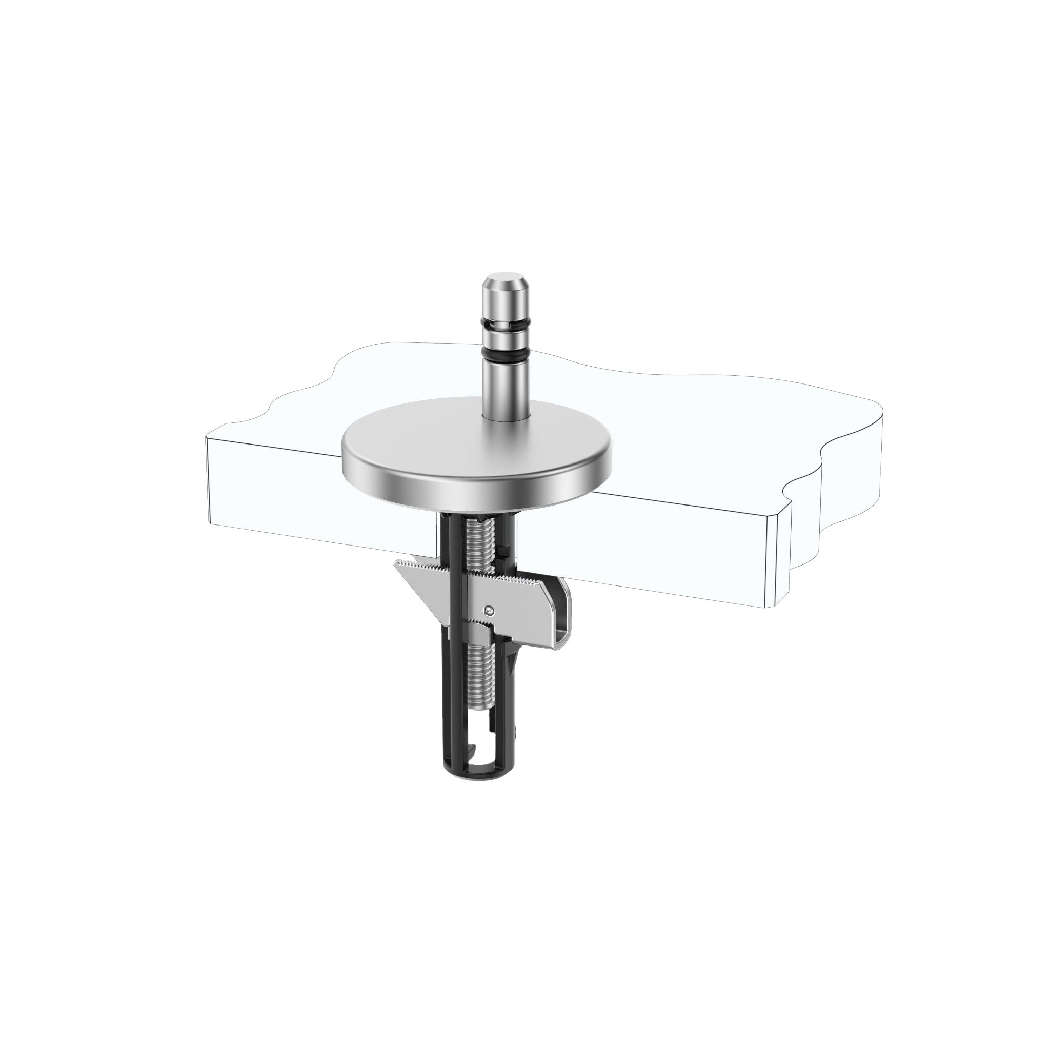 Adjustable Pull Out Quick-Release Toilet Seat Hinge Kit with M5 Lift-Off Top Fixing product view