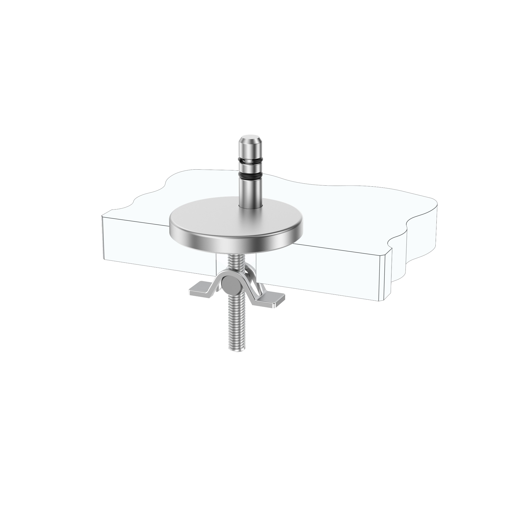 Adjustable Quick-Release Toilet Seat Hinge Kit with Pull-Out Base and Arch Top Lock product view