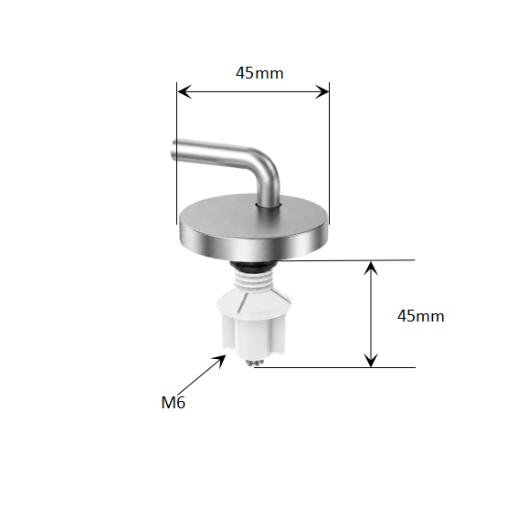 Adjustable Toilet Seat Hinge Mounting System with Plastic Bottom-Fixing Nut for Traditional WC Seats dimensions