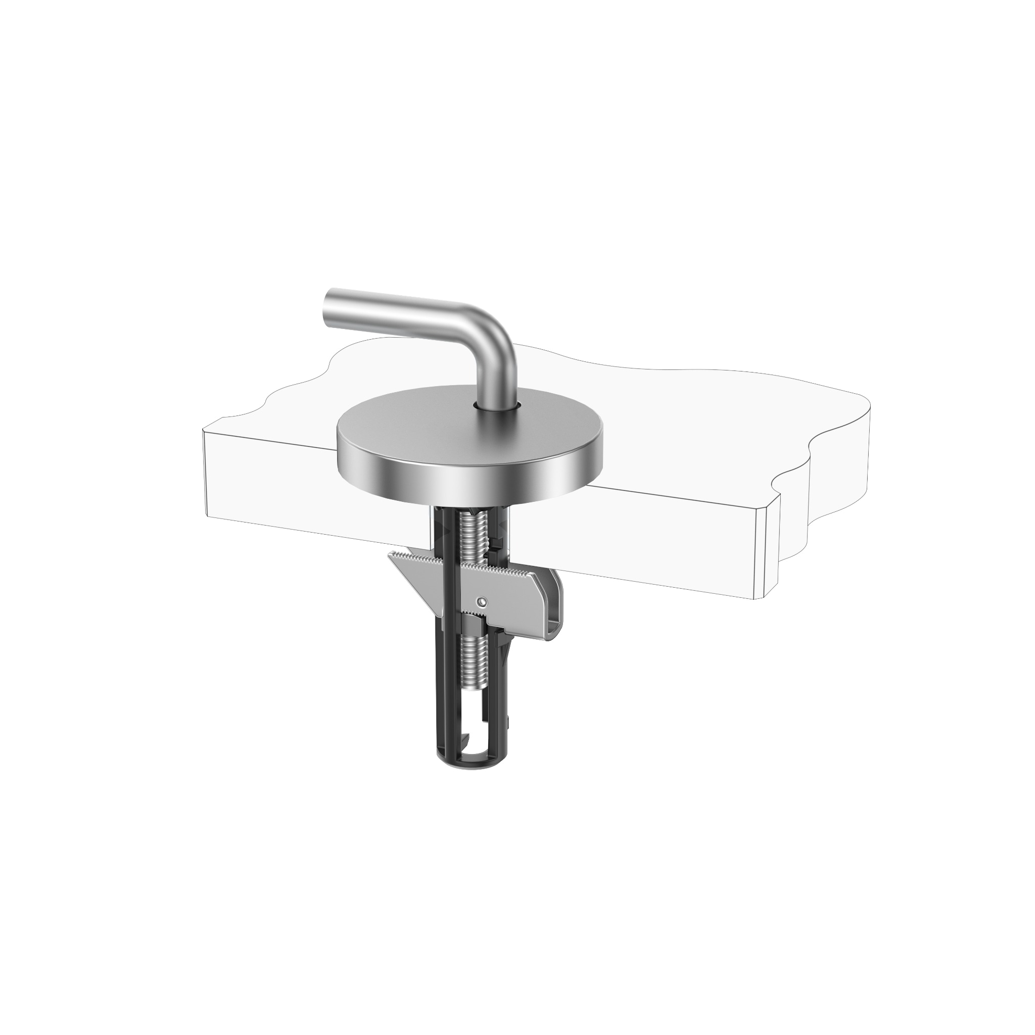 Adjustable Toilet Seat Hinge Base with Lift-Off Top Fixing for Traditional WC Seat Assembly product view