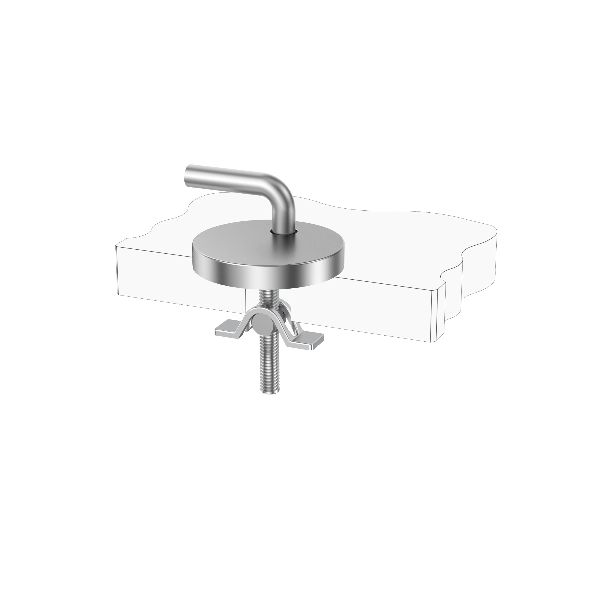Adjustable Toilet Seat Hinge Base with Arch Lock Top Fixing for Traditional WC Seat Assembly product view