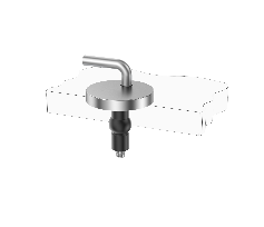 Adjustable Toilet Seat Hinge Mounting System with Rubber Expansion Top Fixing for Traditional WC Seats