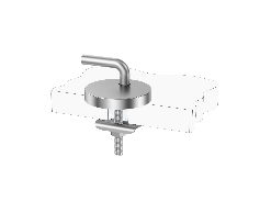 Adjustable Toilet Seat Hinge Base with Slot Lock Top Fixing for Traditional WC Seat Assembly