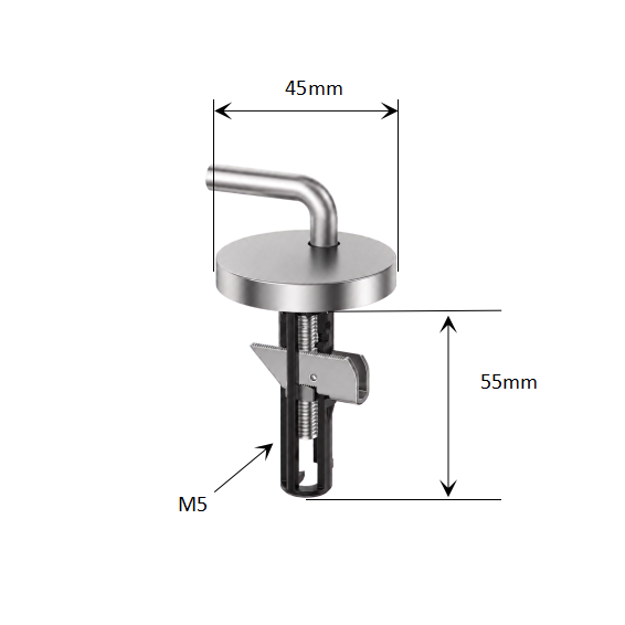 Adjustable Toilet Seat Hinge Base with Lift-Off Top Fixing for Traditional WC Seat Assembly dimensions
