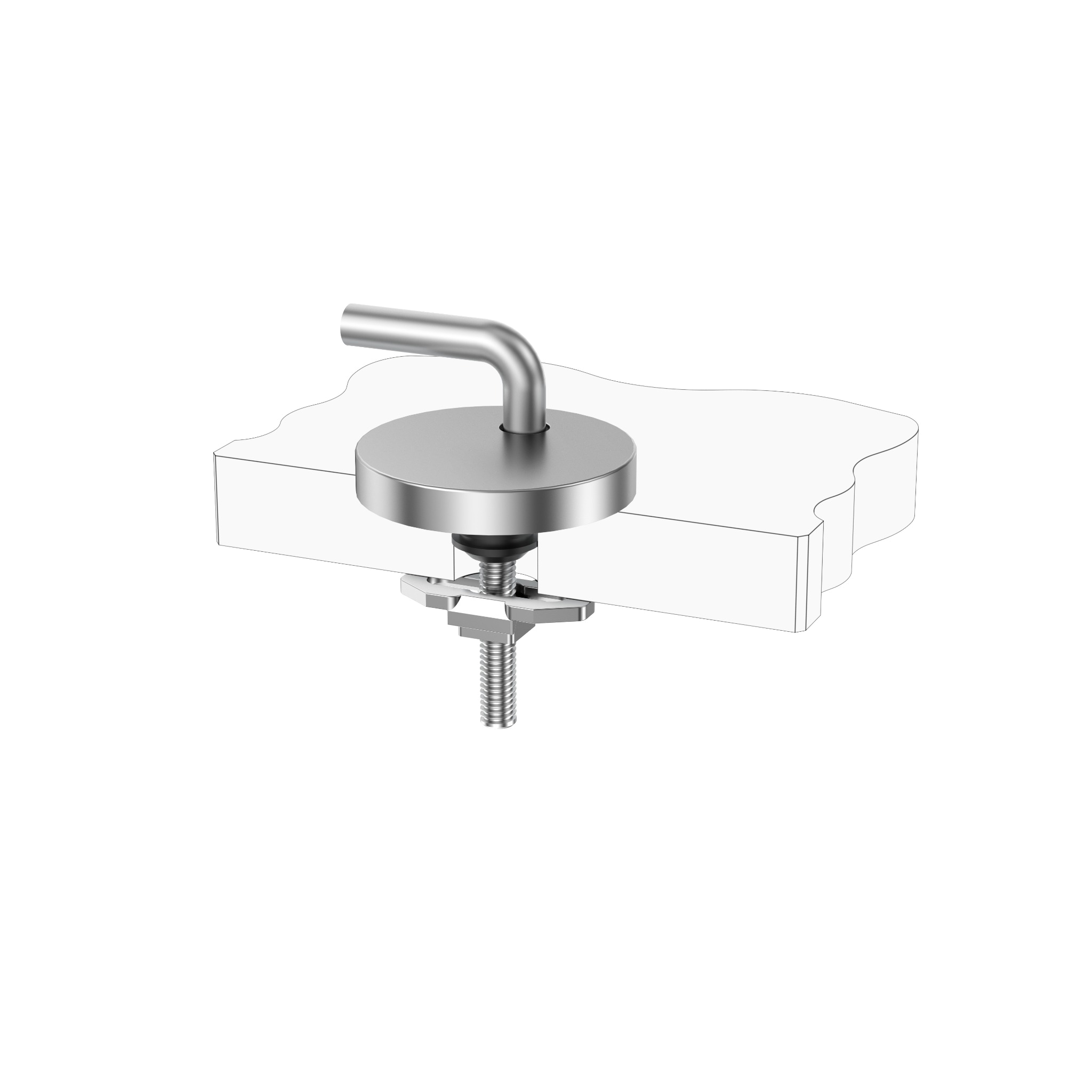 Adjustable Toilet Seat Hinge Base with Boat-Type Top Lock for Traditional WC Seat Assembly product view