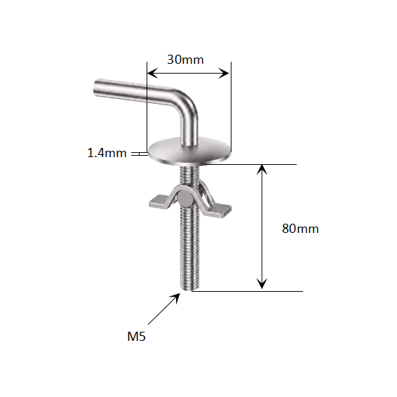 Fixed-Base Toilet Seat Hinge with Arch-Shaped Top Lock for Traditional WC Seat OEM dimensions