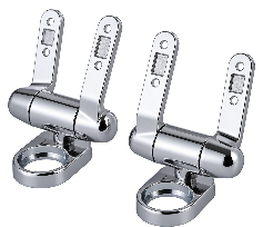 TY-S022 Adjustable D-Shaped Base Zinc Alloy Soft-Close Hinge for MDF, Wood and Resin Toilet Seats