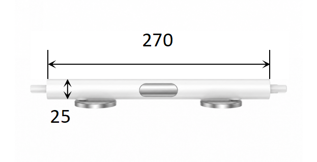 270 mm One Button Quick Release Soft Close Toilet Seat Hinge System dimensions
