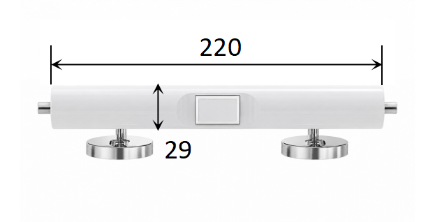 220 mm One Click Quick Release Soft Close Hinge for PP UF Toilet Seats dimensions