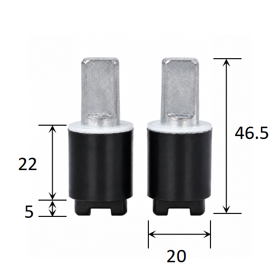 &Oslash;20mm Zinc Alloy Shaft Rotary Vane Damper for Toilet Seat and Home Appliance Lids dimensions