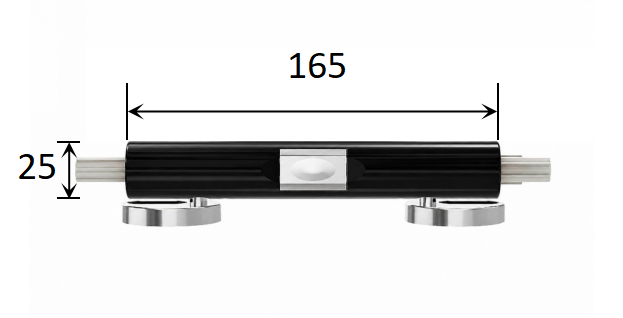 165 mm One-Button Quick-Release Hinge for PP and UF Toilet Seats dimensions