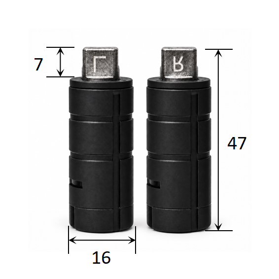 16mm Diameter Super Slim Adjustable Torque Soft Close Vane Damper for Toilet Seat Lid dimensions