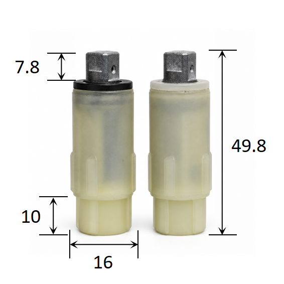 &Oslash;16 mm Super-Slim Rotary Vane Damper with Zinc Alloy Shaft for PP/UF Toilet Seat dimensions