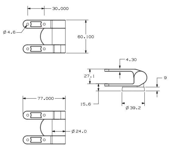 TY-A028 Zinc Alloy Toilet Seat Soft Close Hinges L-Key Quick Release Chrome Round Base dimensions