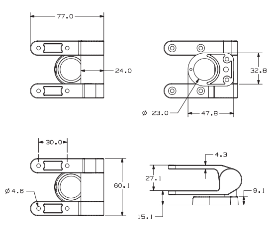 TY-S028 Top-Mount Adjustable Toilet Seat Soft Close Hinges Rotary Damper D-shape Base Chrome dimensions